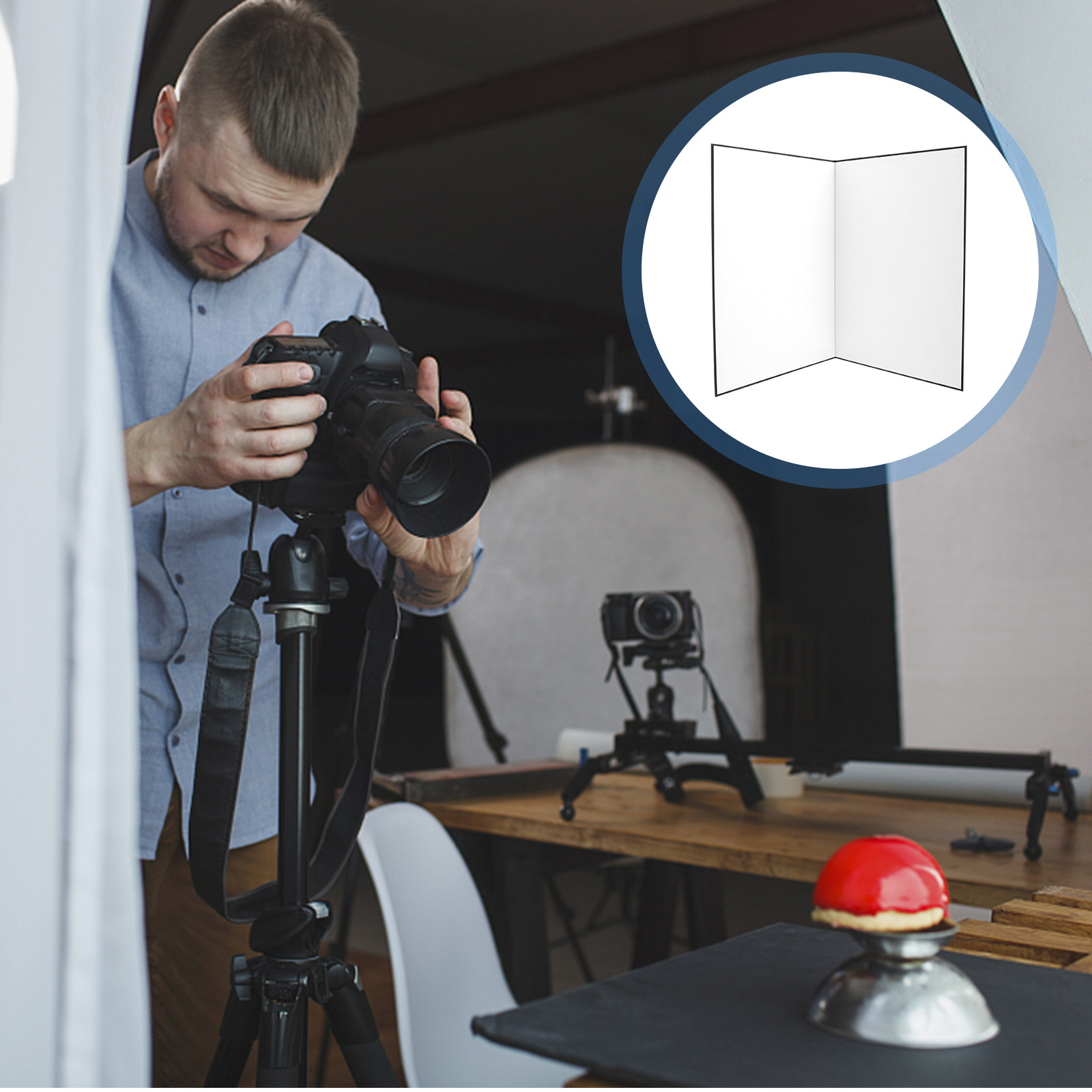 Photography Lighting Board - Składana tablica odblaskowa A3 do fotografii,