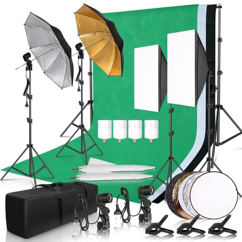 Zestaw oświetleniowy do fotogr – Photography Lighting And Backdrop Kits recenzja i cena