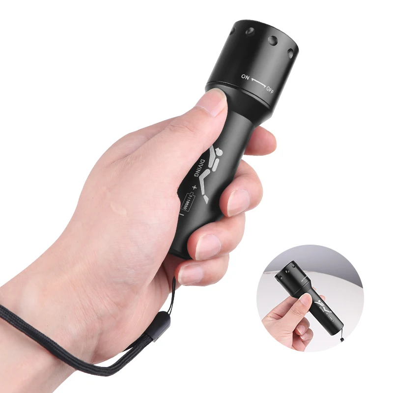 Nowa latarka nurkowa LED T6, d – Lighting In Photography recenzja i cena